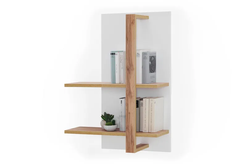 Degaust Vägghylla 65 cm - Vit/Ek - Förvaring - Hylla - Vägghylla