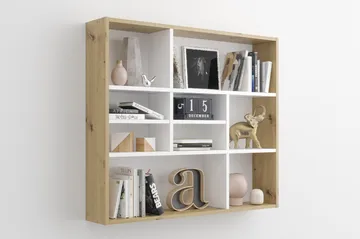 Delphie Vägghylla 90 cm - Brun/Vit - Förvaring - Hylla - Vägghylla