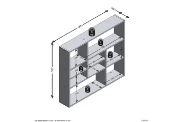 Delphie Vägghylla 90 cm - Brun/Vit - Förvaring - Hylla - Vägghylla