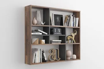 Delphie Vägghylla 90 cm - Brun/Vit - Förvaring - Hylla - Vägghylla