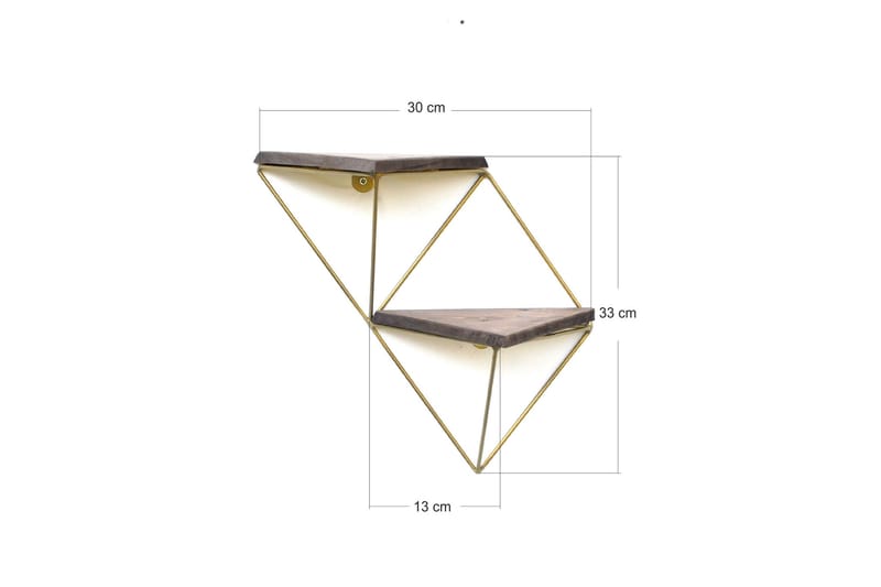 Desgrar Vägghylla 30x33 cm - Brun - Förvaring - Hylla - Vägghylla