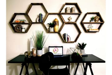 Desgrar Vägghylla 40x37 cm - Brun - Förvaring - Hylla - Vägghylla