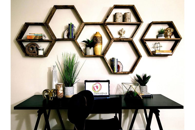 Desgrar Vägghylla 40x37 cm - Brun - Förvaring - Hylla - Vägghylla