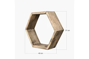 Desgrar Vägghylla 40x37 cm - Brun - Förvaring - Hylla - Vägghylla