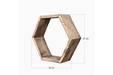Desgrar Vägghylla 40x37 cm - Brun - Förvaring - Hylla - Vägghylla
