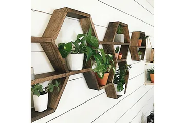 Desgrar Vägghylla 40x37 cm - Brun - Förvaring - Hylla - Vägghylla