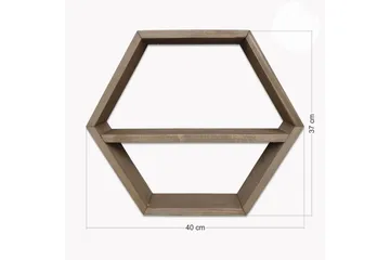 Desgrar Vägghylla 40x37 cm - Brun - Förvaring - Hylla - Vägghylla