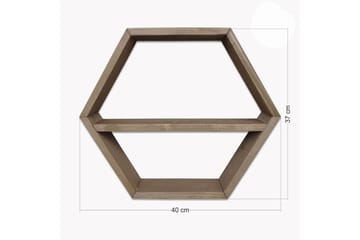 Desgrar Vägghylla 40x37 cm - Brun - Förvaring - Hylla - Vägghylla