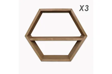 Desgrar Vägghylla 40x37 cm - Brun - Förvaring - Hylla - Vägghylla