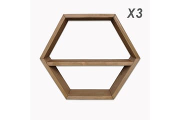 Desgrar Vägghylla 40x37 cm - Brun - Förvaring - Hylla - Vägghylla