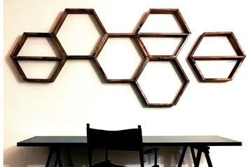 Desgrar Vägghylla 40x37 cm - Brun - Förvaring - Hylla - Vägghylla