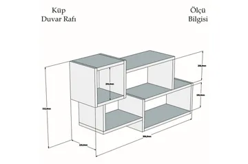 Desgrar Vägghylla 90,6x51 cm - Vit - Förvaring - Hylla - Vägghylla