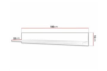 Dunvegan Vägghylla 100x22 cm Black - Förvaring - Hylla - Vägghylla