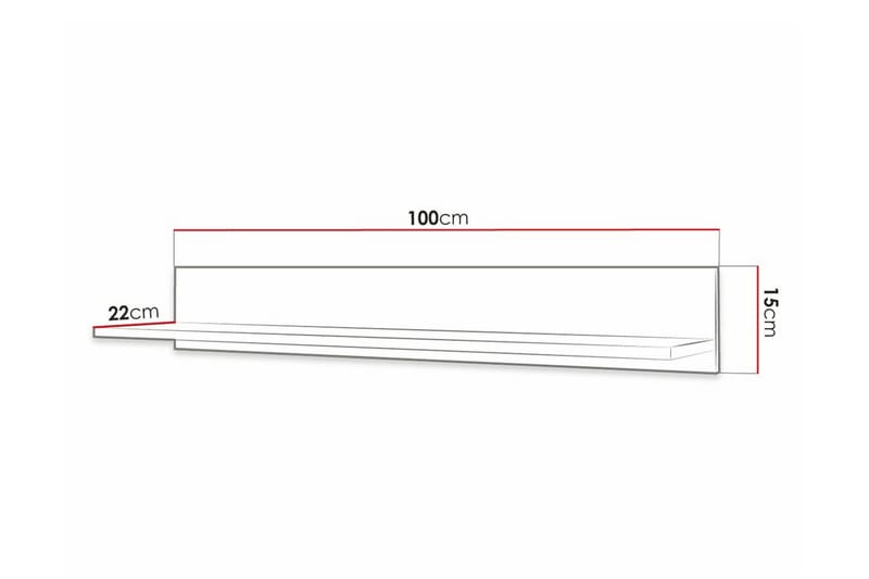 Dunvegan Vägghylla 100x22 cm Black - Förvaring - Hylla - Vägghylla