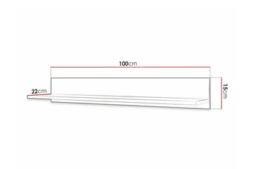 Dunvegan Vägghylla 100x22 cm White - Förvaring - Hylla - Vägghylla