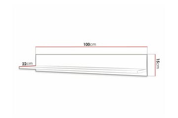 Dunvegan Vägghylla 100x22 cm White - Förvaring - Hylla - Vägghylla