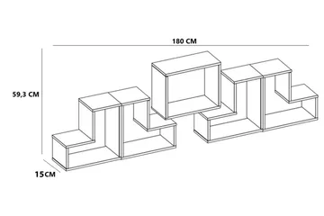 Elegancia Vägghylla - Vit - Förvaring - Hylla - Vägghylla