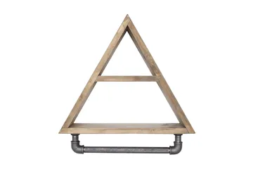 Evila Förvaringshylla Rör/Trä - Trä/Svart - Förvaring - Hylla - Vägghylla