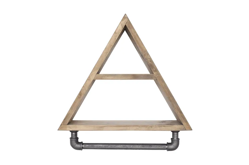 Evila Förvaringshylla Rör/Trä, Trä/Svart