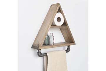 Evila Förvaringshylla Rör/Trä - Trä/Svart - Förvaring - Hylla - Vägghylla