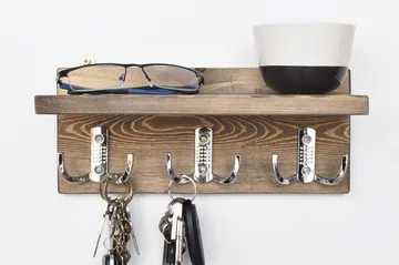 Evila Hängare 6 Krokar - Trä - Förvaring - Klädförvaring - Klädhängare - Krokar