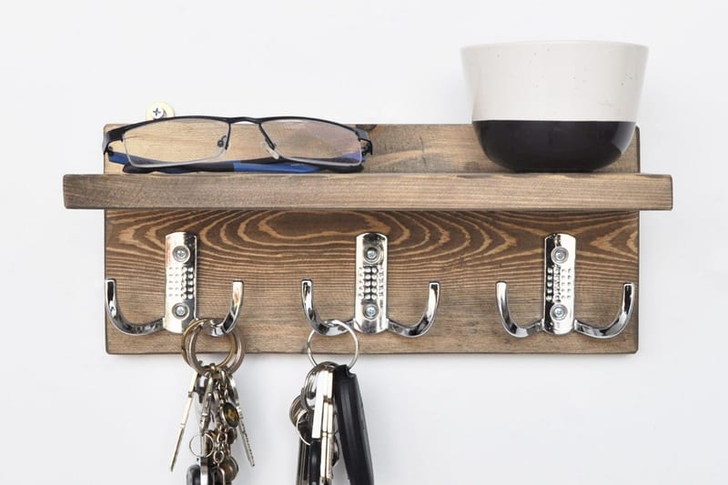 Evila Hängare 6 Krokar - Trä - Förvaring - Klädförvaring - Klädhängare - Krokar