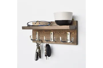 Evila Hängare 6 Krokar - Trä - Förvaring - Klädförvaring - Klädhängare - Krokar