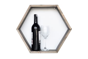 Evila Hexagonhylla - Trä - Förvaring - Hylla - Vägghylla