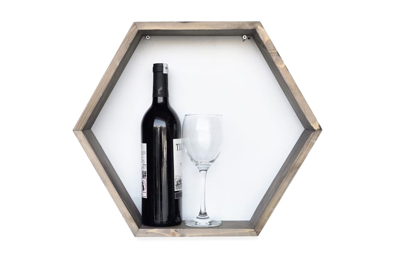 Evila Hexagonhylla - Trä - Förvaring - Hylla - Vägghylla