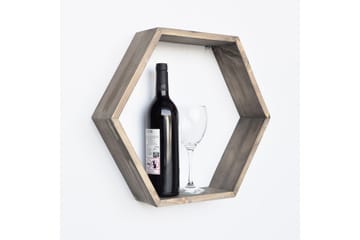 Evila Hexagonhylla - Trä - Förvaring - Hylla - Vägghylla