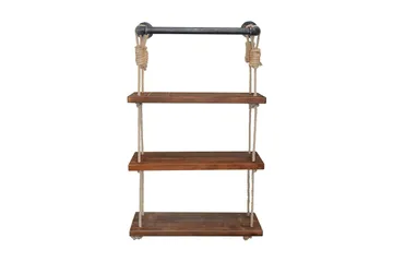 Evila Rephylla 3 Hyllor - Trä/Svart - Förvaring - Hylla - Vägghylla