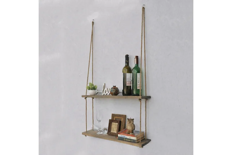 Evila Rephylla Trä - Trä - Förvaring - Hylla - Vägghylla