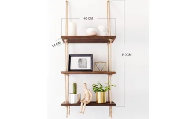 Evila Rephylla Trä - Trä - Förvaring - Hylla - Vägghylla