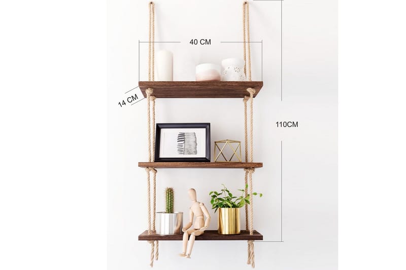 Evila Rephylla Trä - Trä - Förvaring - Hylla - Vägghylla