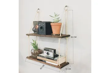 Evila Rephylla Trä - Trä - Förvaring - Hylla - Vägghylla