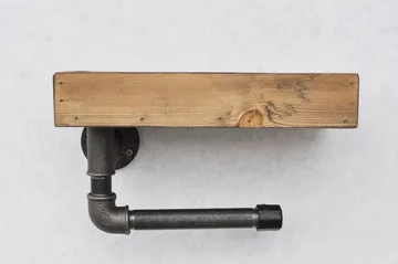 Evila Toapappershållare Rör/Trä - Trä/Svart - Inredning - Badrumsinredning - Toalettpappershållare