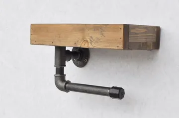 Evila Toapappershållare Rör/Trä - Trä/Svart - Inredning - Badrumsinredning - Toalettpappershållare