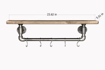 Evila Toapappershållare Rör/Trä - Trä/Svart - Inredning - Badrumsinredning - Toalettpappershållare