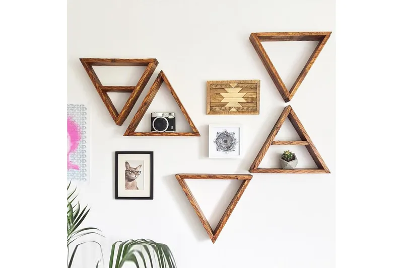 Evila Triangelhylla - Trä - Förvaring - Hylla - Vägghylla