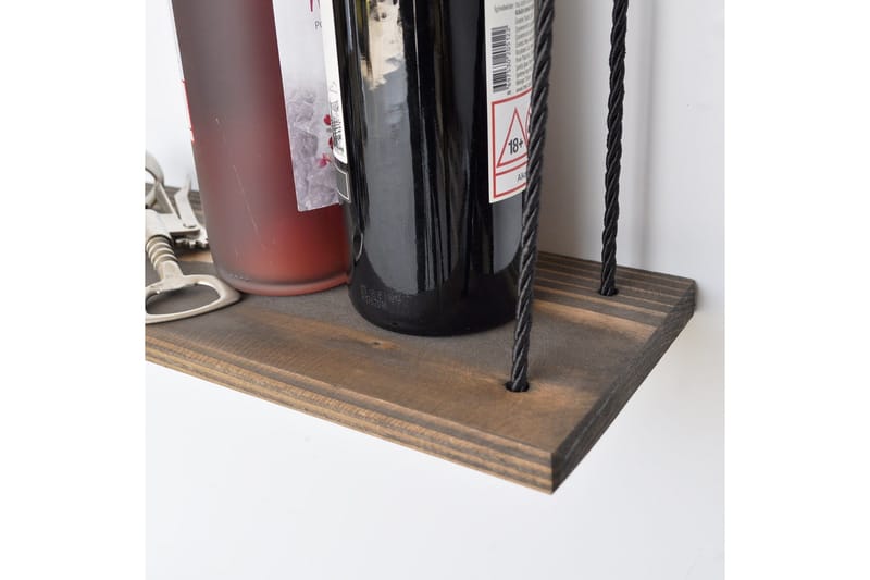 Evila Vägghylla Rep - Mörkbrun - Förvaring - Hylla - Vägghylla