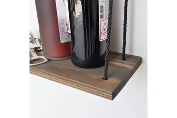 Evila Vägghylla Rep - Mörkbrun - Förvaring - Hylla - Vägghylla