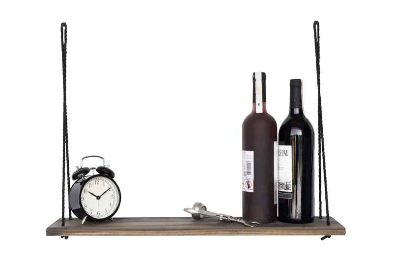 Evila Vägghylla Rep - Mörkbrun - Förvaring - Hylla - Vägghylla