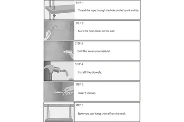 Evila Vägghylla Rep - Trä - Förvaring - Hylla - Vägghylla