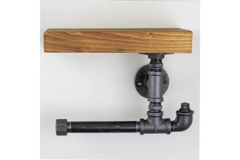 Evila Vägghylla - Trä/Svart - Inredning - Badrumsinredning - Toalettpappershållare