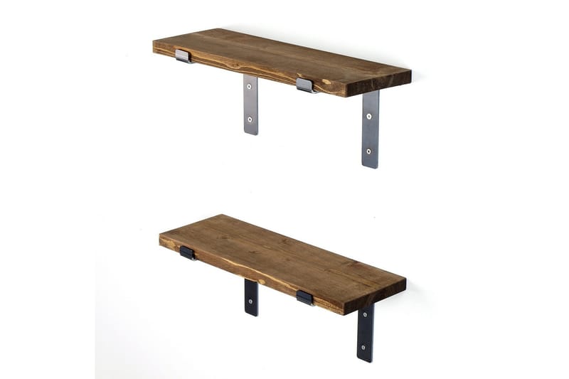 Fercho Vägghylla 40 cm - Svart/Valnöt - Förvaring - Hylla - Vägghylla