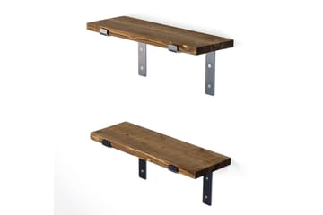 Fercho Vägghylla 40 cm - Svart/Valnöt - Förvaring - Hylla - Vägghylla