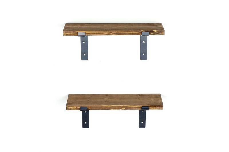 Fercho Vägghylla 40 cm - Svart/Valnöt - Förvaring - Hylla - Vägghylla