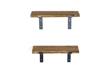 Fercho Vägghylla 40 cm - Svart/Valnöt - Förvaring - Hylla - Vägghylla