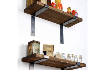 Fercho Vägghylla 40 cm - Svart/Valnöt - Förvaring - Hylla - Vägghylla