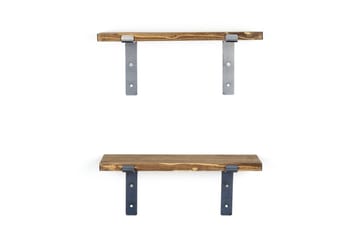 Fercho Vägghylla 40 cm - Svart/Valnöt - Förvaring - Hylla - Vägghylla